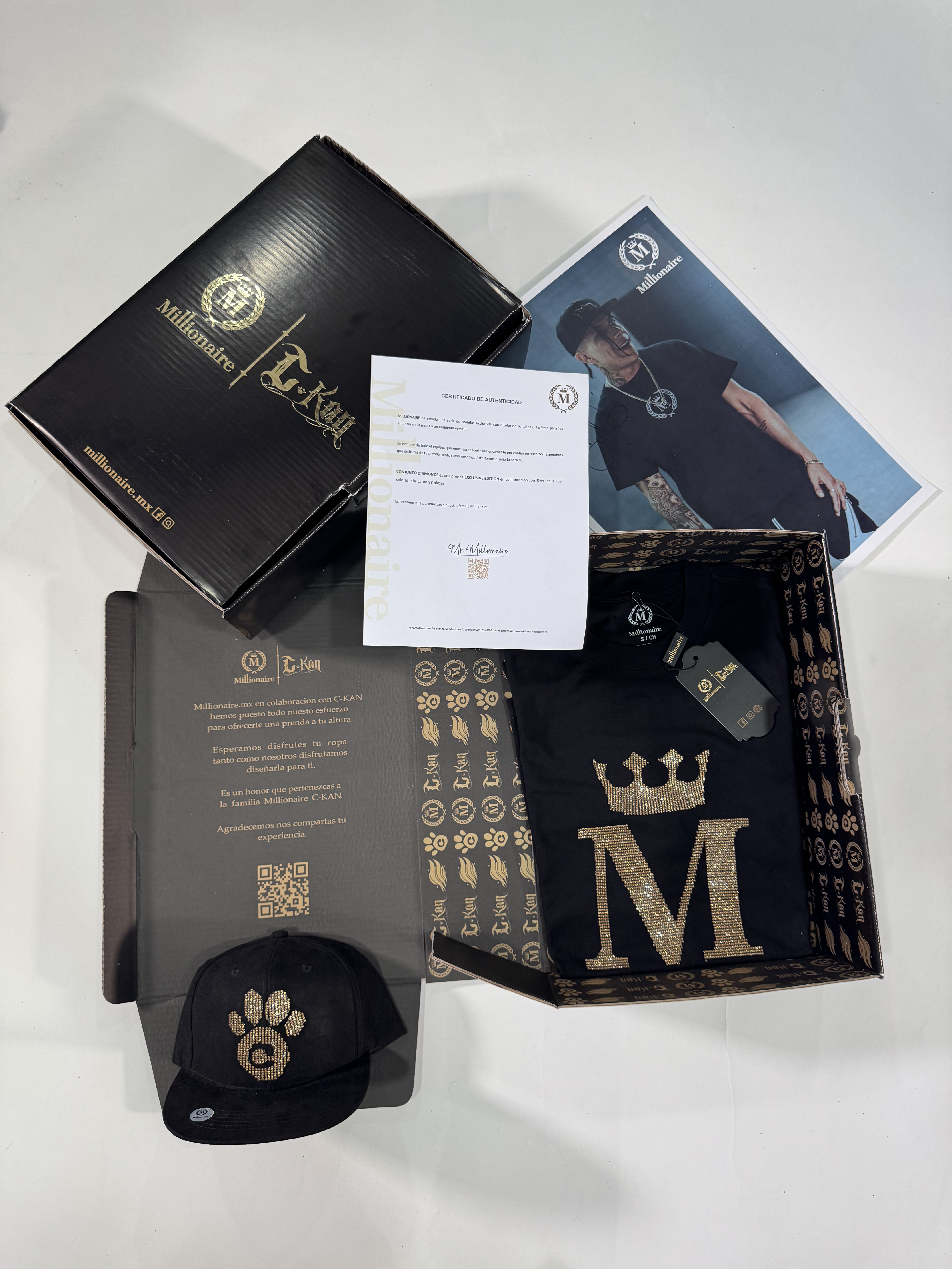 Kit Diamonds (Negro/ Dorado)