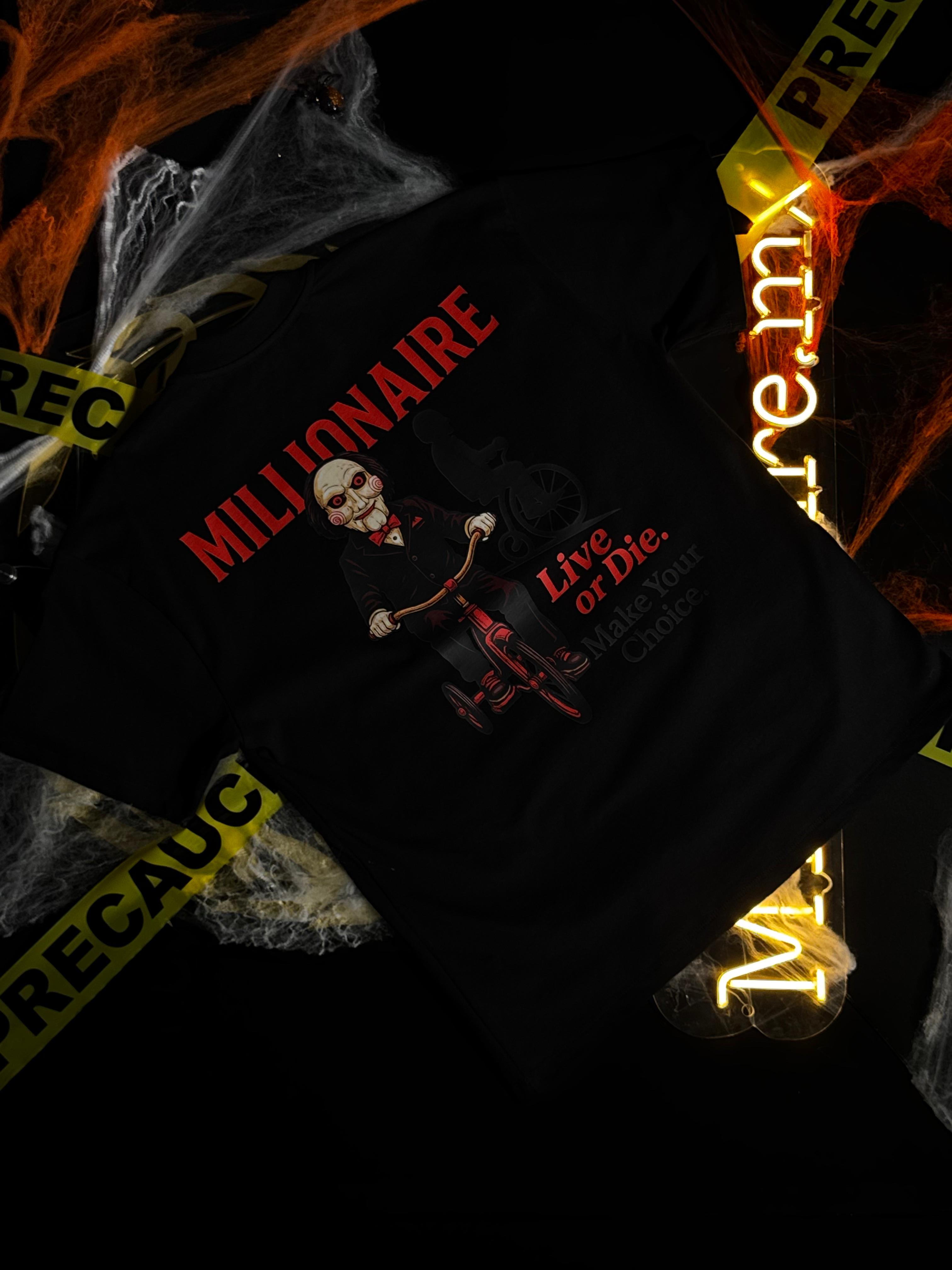 Playera 2577 Halloween  saw Negro