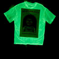 Playera 2577 Halloween Fluorescente Chuky bueno Blanco