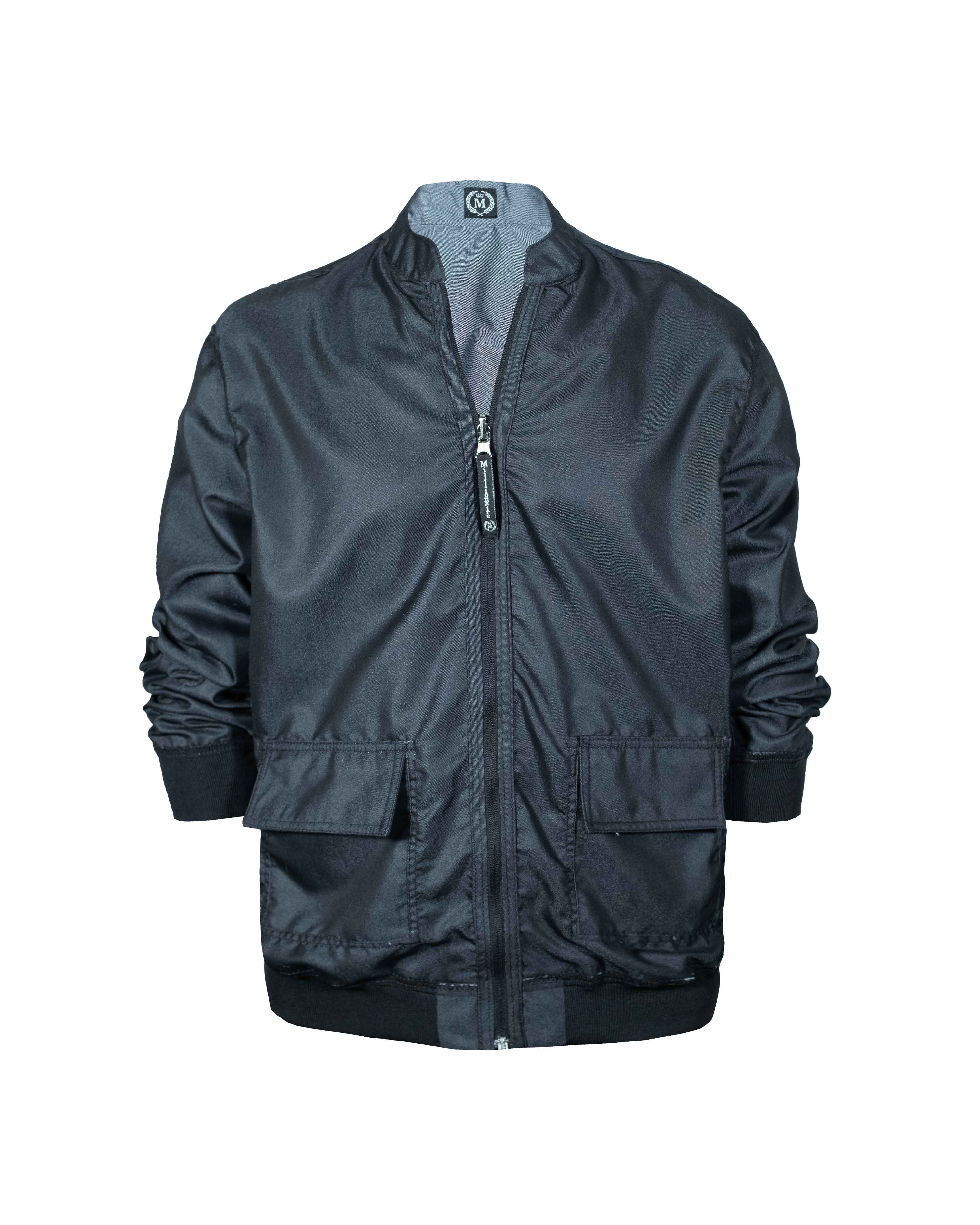 Chamarra Doble Vista Cuello Mao Rim Plata 2343