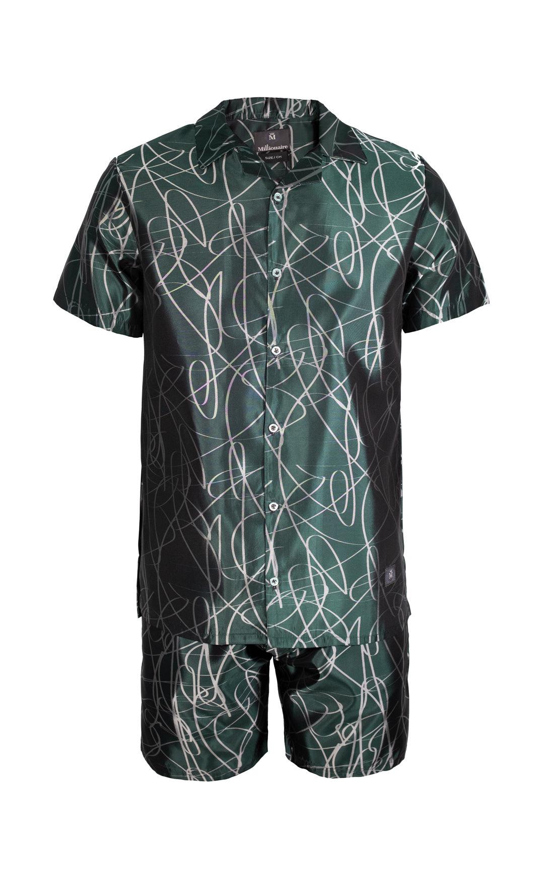 Conjunto en tendencia 21113 Negro,Verde,Plata
