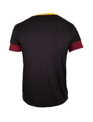 Playera en tendencia 21029 Negro/Tinto/Mostaza