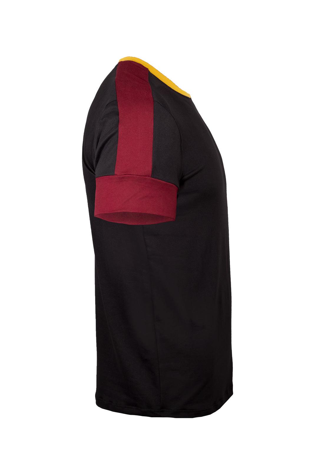 Playera en tendencia 21029 Negro/Tinto/Mostaza