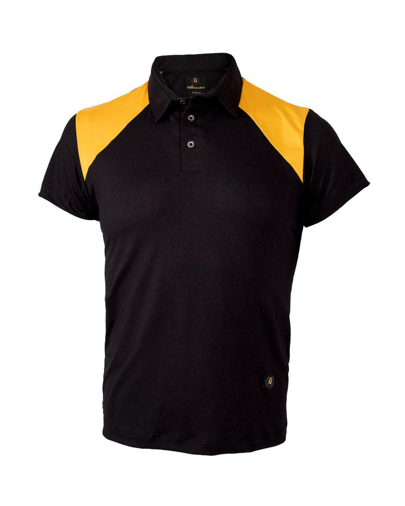 Playera Polo en tendencia 20162 Negro / Mostaza