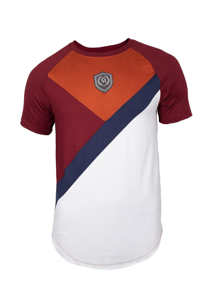 Playera en tendencia 21069 Shedron/Marino/Tinto