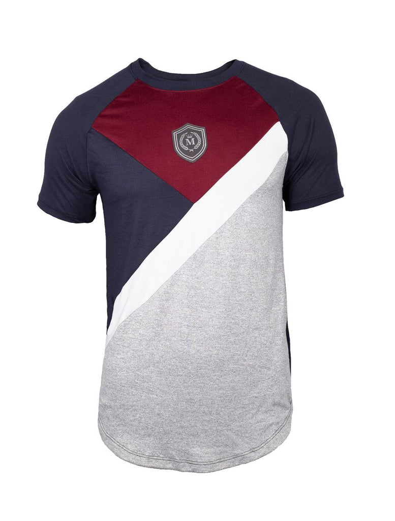 Playera en tendencia 21069 Marino/Tinto/Blanco