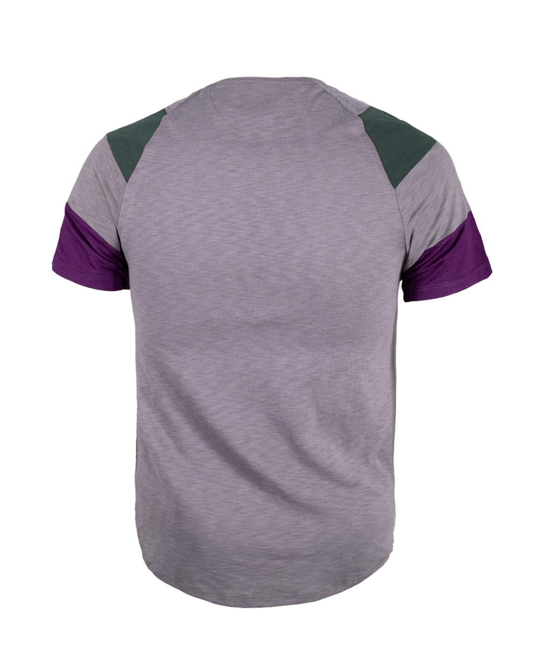 Playera cuello redondo hombros combinación 2062 Gris