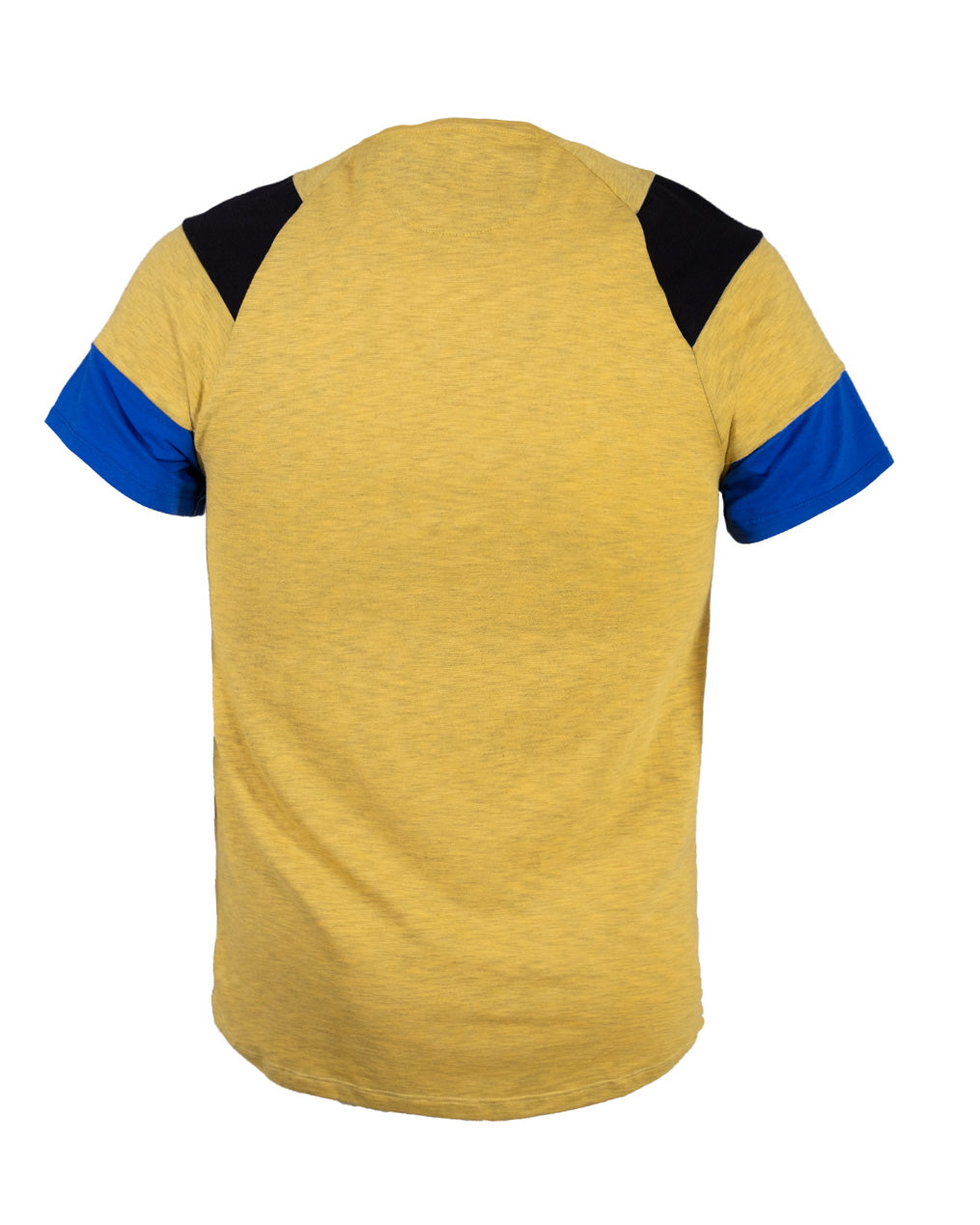 Playera cuello redondo hombros combinación 2062 Amarillo