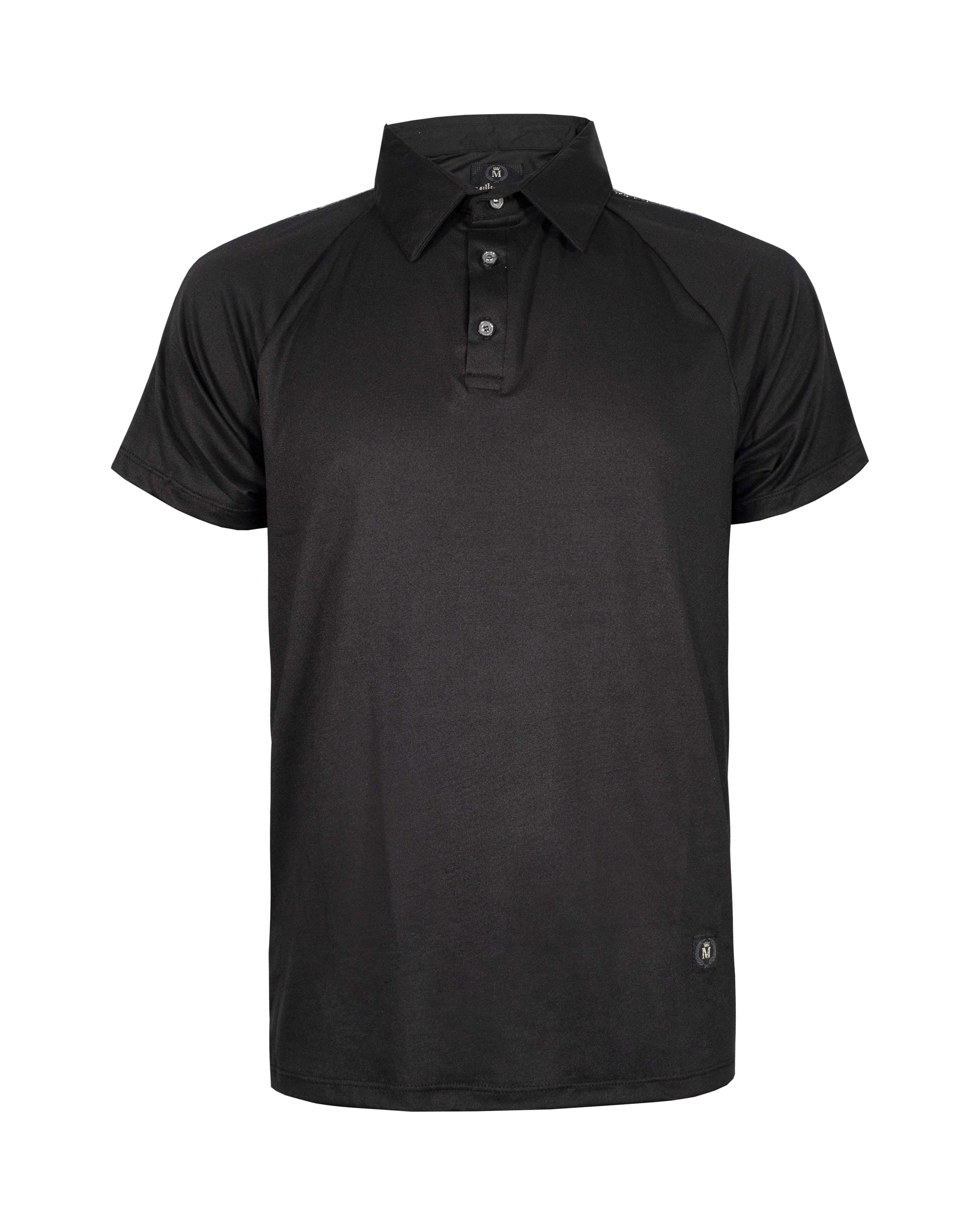 Polo Craquelado en hombro negro niquel 20159