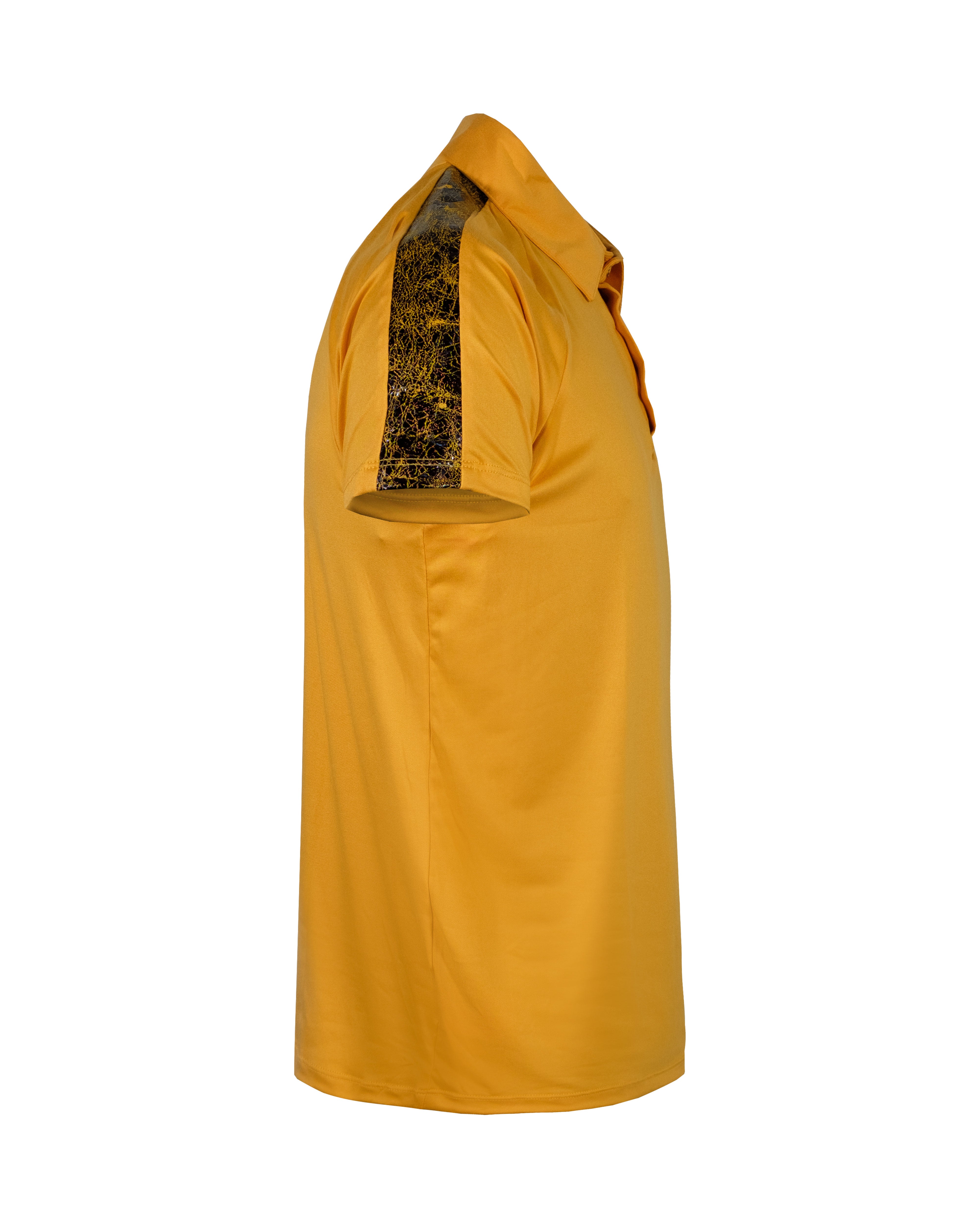 Polo Craquelado mostaza negro 20159
