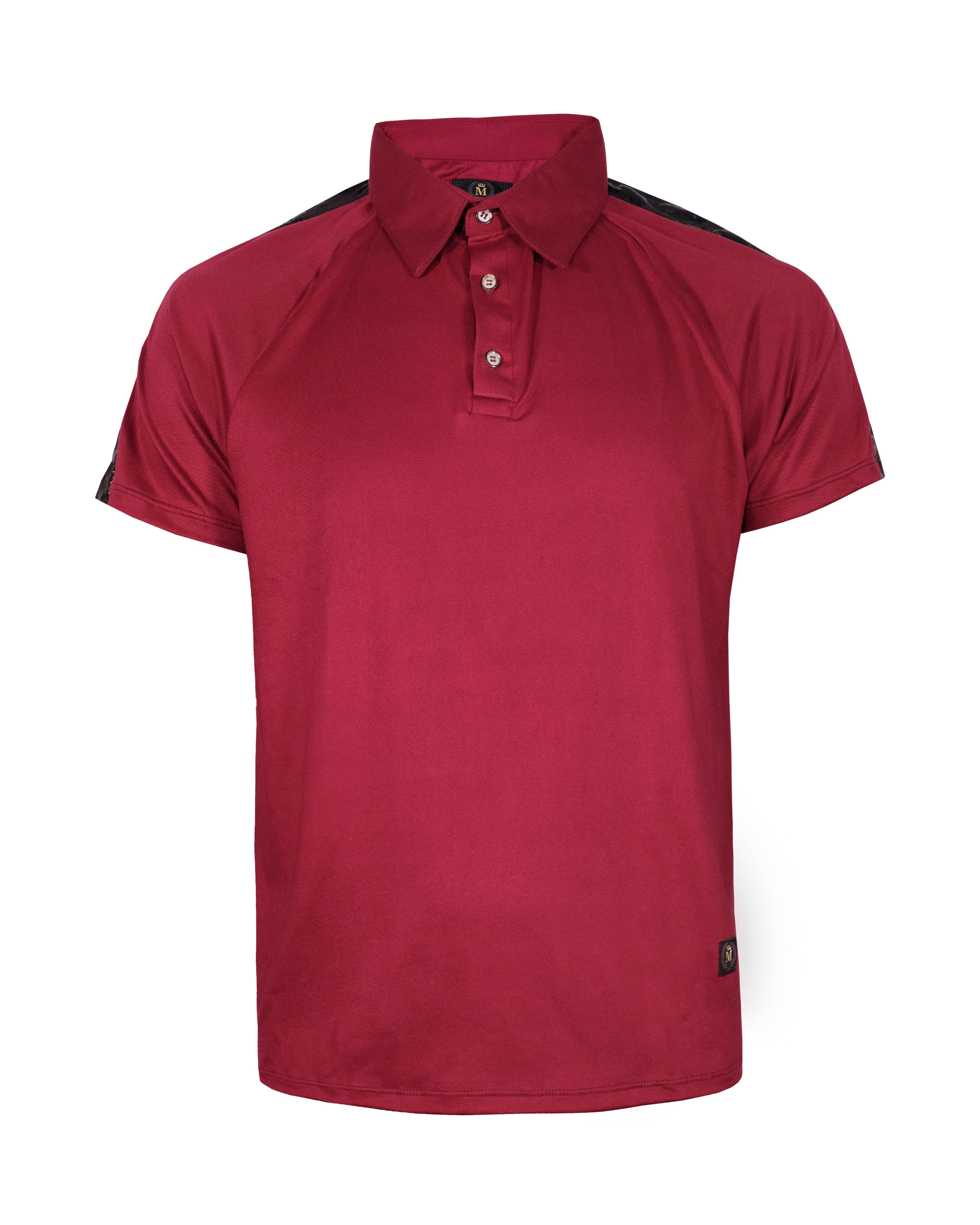 Polo Splash en hombro tinto negro 20159