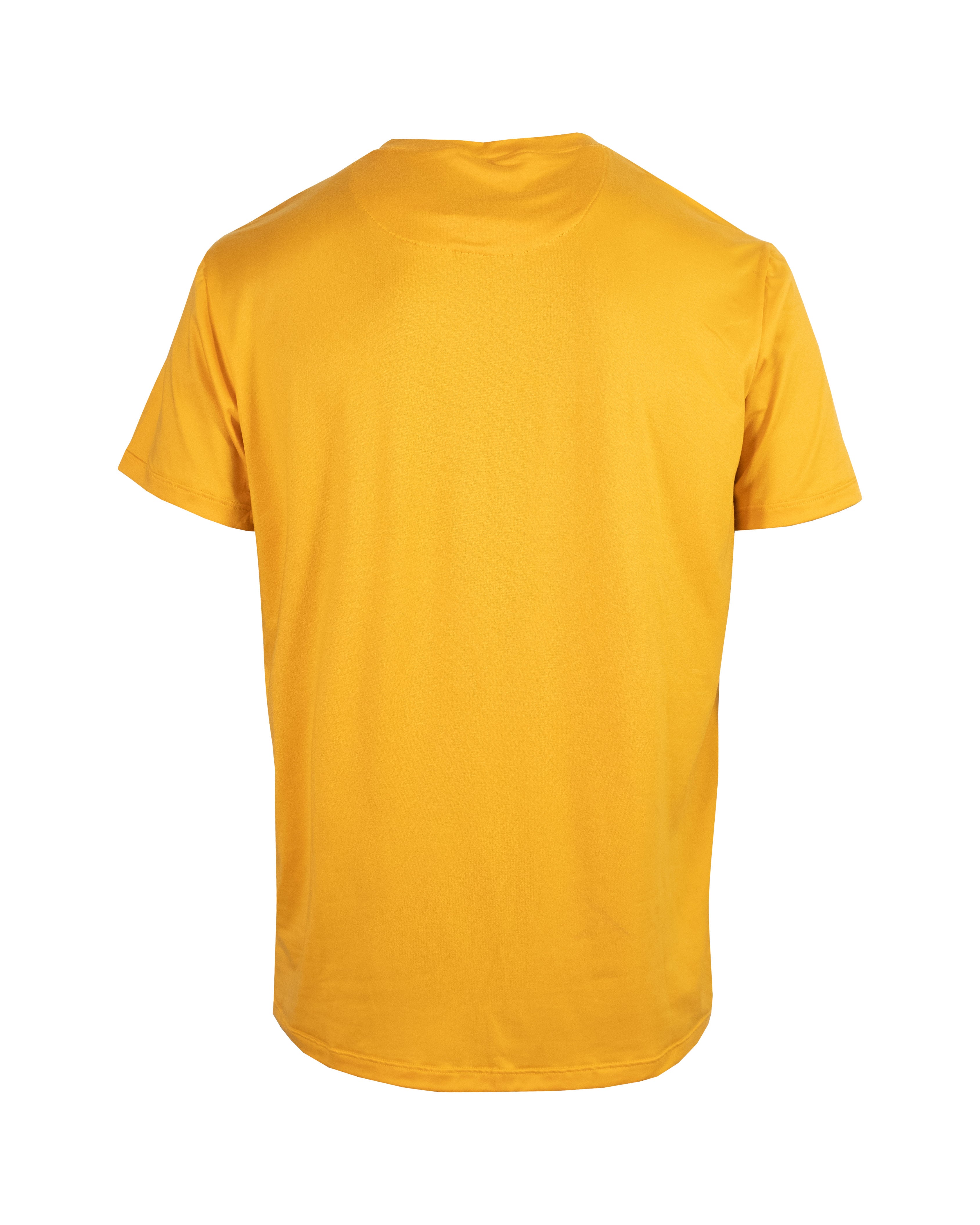 Playera Cuello Redondo 20160 Mostaza / Negro Craquelado